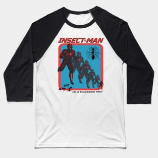 INSECT MAN Retro Off Brand Knock Off Parody Boot Super Hero Baseball T-Shirt